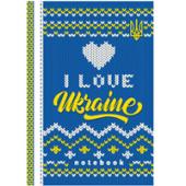 Блокнот тв/об Мандарин 6071-22284 кл А6 64ар "I love Ukraine" 60г/м мат. лам