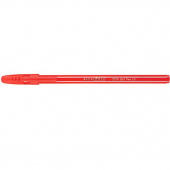 Ручка кулькова 555 червоний 0,7 мм шестигранна