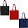 Сумка Eurocom 9402603 мiкс 38х42 шопер "Shopping Bag Cotton EC100 130GR Red" (чорн+блак+черв) з розширенням