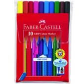 Фломастери Faber_Castell 155310 10кол 2мм трикут "Grip" бл/пак