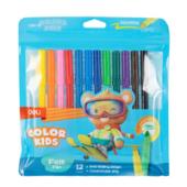 Фломастери Deli EC161-12 12кол 2мм кругл Color Kids пе/кор