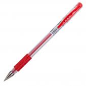 Ручка гелева Deli E6600 червоний 0,5мм з гумовим грипом