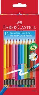 Олівці кольорові Faber_Castell 12 кольорів з гумкою 116612 фото