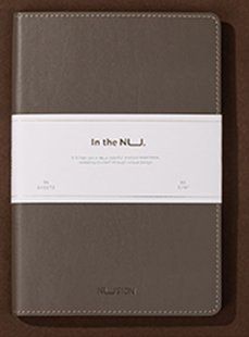 Записна книга Deli Nusign А5 шкіряна обкладинка клітка, 96 арк, коричневий NS203 фото