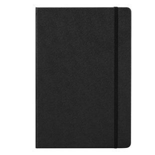 Записна книга Deli А5 тверда обкладинка на гумці, 80 арк, чорний EN111G фото