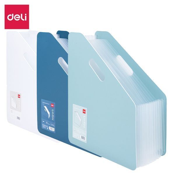 Папка-портфель Deli Linfini А4 картотека, 13 відд EF605 фото