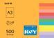 Папір офісний кольоровий насичений А3 80 гр/м2 500 арк Rey Adagio, золото 60 16.7391 фото 1
