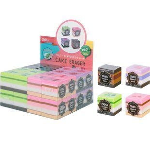Гумка Deli Cake прямокутна синтетична EH302 фото