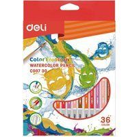 Олівці кольорові Deli Color Emotion 36 кольорів акварельнi EC00730 фото