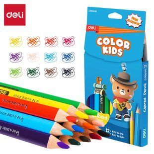Олівці кольорові Deli Color Kids Jumbo 12 кольорів EC00600 фото