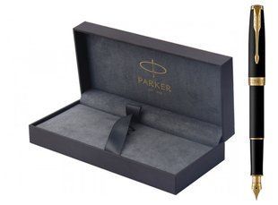 Ручка перова Parker Sonnet Black Lacquer GT -чорн. перо, чорний 84 811 фото
