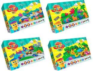 Тiсто для лiпки DankoToys 12 кол з формами, 300 гр TMD-07 фото