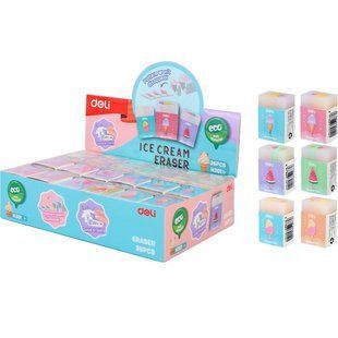 Гумка Deli Ice Cream прямокутна синтетична EH301 фото