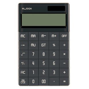 Калькулятор настільний Deli Nusign ENS041, 12 розрядів, 165 х 103 х 12,5 мм ENS041 фото