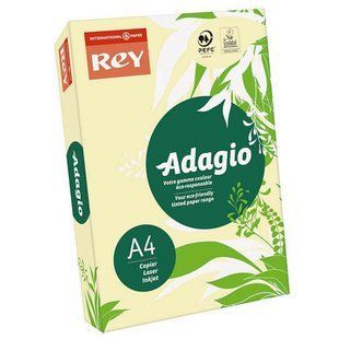 Папір офісний кольоровий Rey Adagio А4 500 арк пастель, 80 гр/м2, жовтий 16.7570 фото