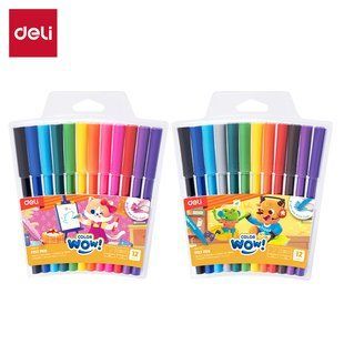 Фломастери Deli Color wow 12 кольорів EC165-12 фото