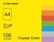 Папір офісний кольоровий Crystal Color А4 100 арк насичений, 80 гр/м2, лимонний 16.7542 фото 1