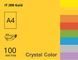 Папір офісний кольоровий Crystal Color А4 100 арк насичений, 80 гр/м2, золотий 16.7542 фото 1