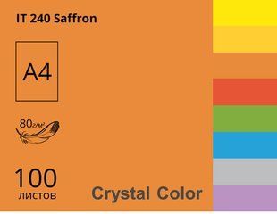 Папір офісний кольоровий Crystal Color А4 100 арк насичений, 80 гр/м2, помаранчевий 16.7542 фото