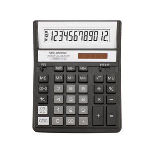 Калькулятор настільний Citizen SDC-888 бухгалтерський, 12 розрядів, 158 х 203,2 х 31 мм SDC-888TII фото