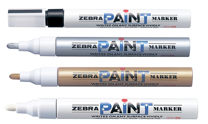 Маркер перманентний Zebra Paint кулевидний 3,0 мм MOP 200 фото