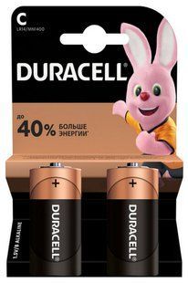 Батарейки Duracell C, блістер 2 шт LR14 фото