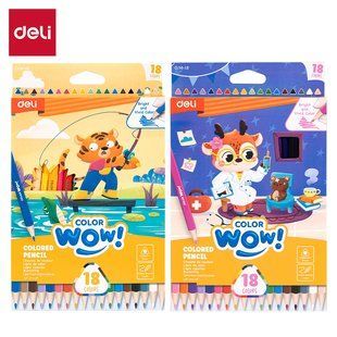 Олівці кольорові Deli Color wow 18 кольорів EC138-18 фото