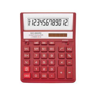 Калькулятор настільний Citizen SDC-888 бухгалтерський, 12 розрядів, 158 х 203,2 х 31 мм SDC-888TII фото