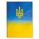 Блокнот м'яка обкл спіраль бічна А5 48 арк клітинка Поліграфіст, Герб А5 БЄв 377 фото 1