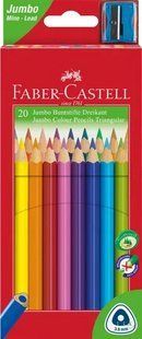 Олівці кольорові Faber_Castell Jumbo 20 кольорів з чинкою 116520 фото