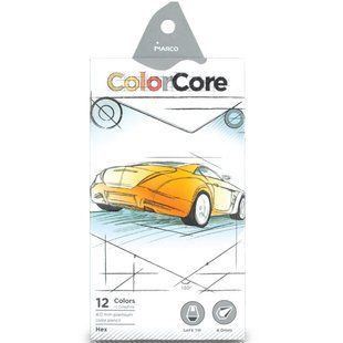 Олівці кольорові Marco Color Core 12 кольорів 1 графiтний 3100-12CB фото