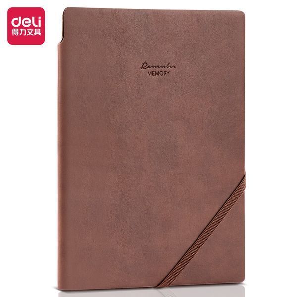 Записна книга Deli А5 штучна шкiра, 96 арк, коричн 22215 фото