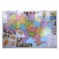 Карта настінна України (картон), 45 х 65 см - фото