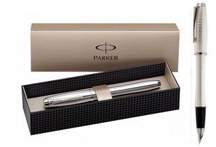 Ручка перова Parker URBAN Premium Pearl Metal Chiselled перл с хромом, синій 21 212Б фото