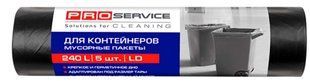 Пакети для сміття PROservice 240л/5шт Optimum LD 35 мкм, 90х125 см 16120300 фото