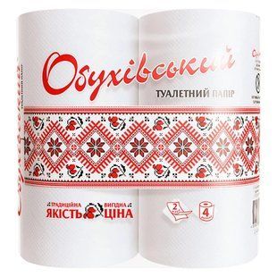 Папір туалетний Обухівський 2-шар, 4 рул (120 м) - фото