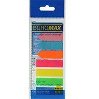 Стікери-закладки Buromax пластикові неон 12 х 42 мм, 8 х 25 арк BM.2307-98 фото
