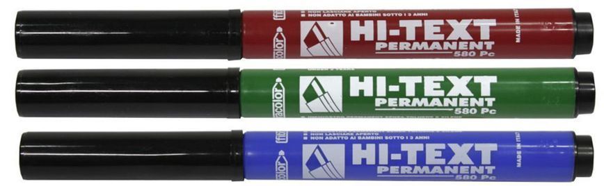 Маркер перманентний Fibracolor Hi-Text клиновидний 5,2 мм 580PC25B фото