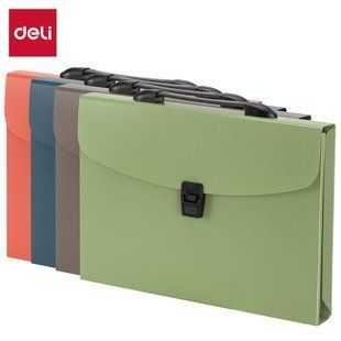Портфель Deli 13вiд А4 New York на замку, асорті E5557 фото