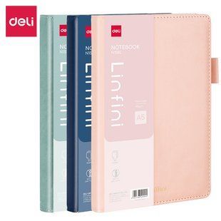 Записна книга Deli LINFINI А5 тверда обкладинка лінія, 144 арк, зелений EN158L фото