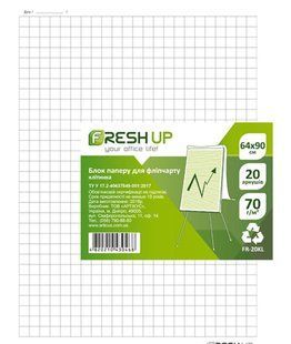 Папір для фліпчарту Fresh Up клітинка з евро-перфорацією, 64 х 90 см, 20 арк 100772 фото