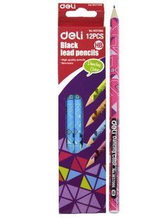 Олiвець графітовий Deli Dancing Color шестигранний, HB 37006 фото