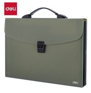 Портфель Deli 13вiд А4 New York на замку, сірий E5557 фото