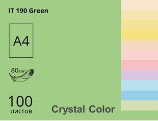 Папір офісний кольоровий Crystal Color А4 100 арк пастель, 80 гр/м2, зелений 16.7534 фото