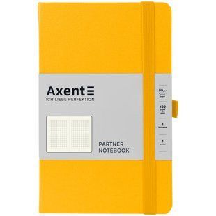 Записна книга Axent Partner 125*195 мм, клітка, 96 арк, жовтий 8201-08-a фото