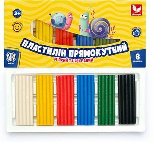Пластилiн Школярик 6 кол, 120 гр 303116001-UA фото