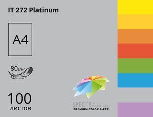 Папір офісний кольоровий насичений А4 80 гр/м2 100 арк Spectra_Color , сірий 272 - фото
