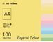Папір офісний кольоровий Crystal Color А4 100 арк пастель, 80 гр/м2, жовтий 16.7534 фото 1