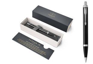 Ручка кулькова Parker IM CT Black (black chrom), синій 22 132 фото