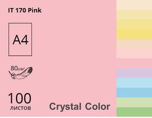 Папір офісний кольоровий Crystal Color А4 100 арк пастель, 80 гр/м2, рожевий 16.7534 фото